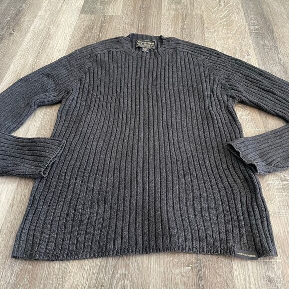 Abercrombie & Fitch Men's Charcoal Gray Wool Blend Sweater - Size: XL - Picture 5 of 5